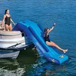 WOW Sports - 8 ft Inflatable Pontoon Waterfall Slide for Boats - Perfect Summer Lake Party Accessory for Kids & Adults