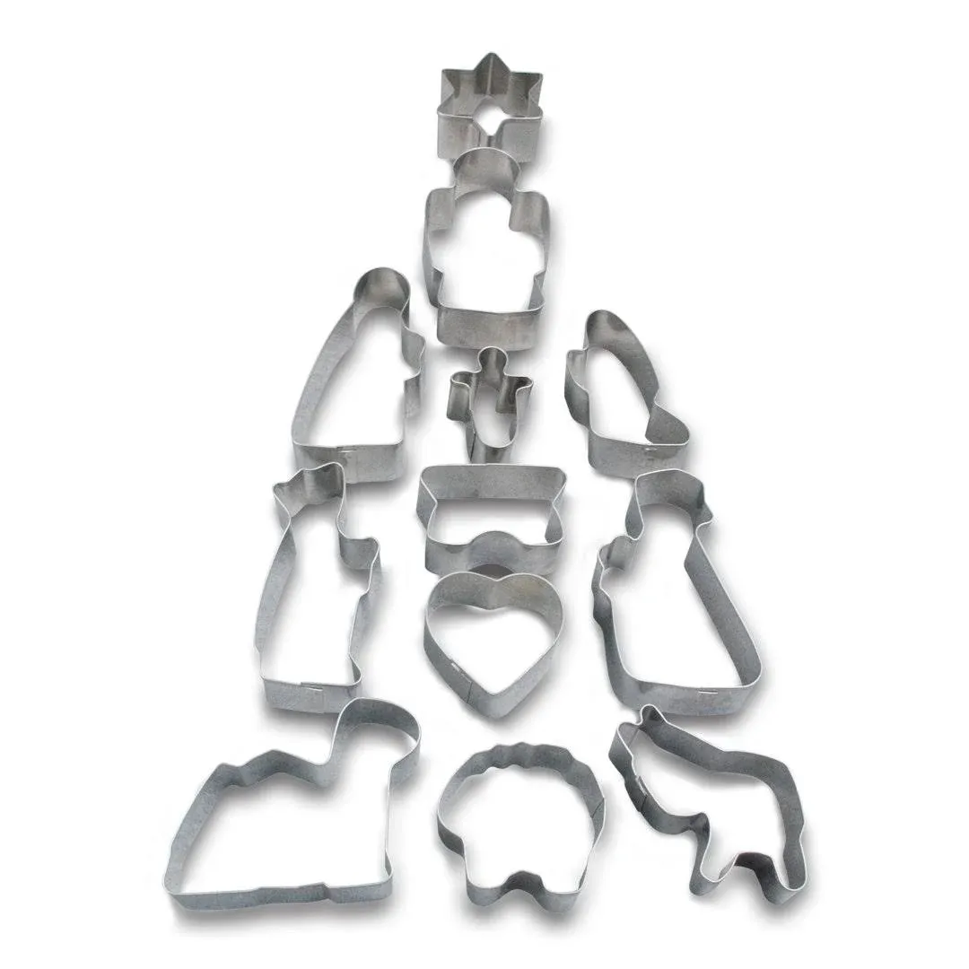 Nativity Story Set of 12 Stainless Steel Cookie Cutter Set