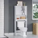 RiverRidge Brookfield Bathroom Shutter Door Over-The-Toilet Spacesaver Freestanding Storage Cabinet