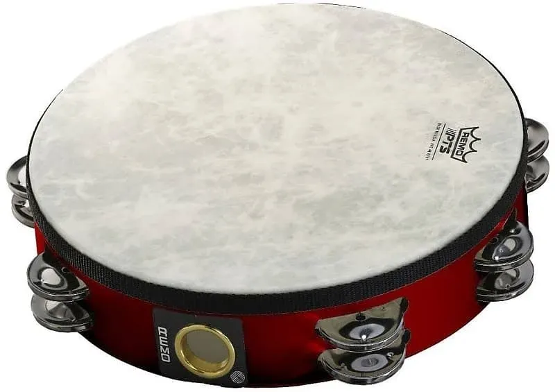 Remo Fiberskyn Double Tambourine, 8", Red