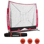 5x5 Baseball / Softball Net w/ 3 Weighted Balls & Strike Zone Target