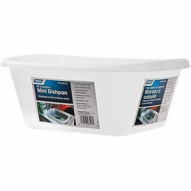 Camco Mini Dish Pan for RV/Marine Sinks, Black (43515)