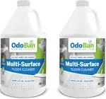 OdoBan Ready-to-Use Multi-Surface Floor Cleaner, Powerful Hydrogen Peroxide Formula, 2 Gallons, Scentless