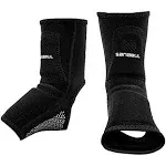 Sanabul Essential Gel Ankle Guard for MMA Sparring Kickboxing Striking Martial Arts Ankle Sleeves for Men & Women Ankle and Foot Protection 1 Pair - Black, S/M