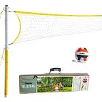 Franklin Sports Outdoor Volleyball Net Sets - Beach + Backyard Portable Volleyball Net with Poles - Complete Outdoor Volleyball Sets with Net + Volleyball Included