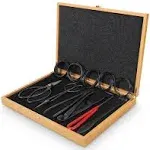 Bonsai Tools Set with Wood Box 12PCS Heavy Duty Bonsai Tree Kit, Trimming Scissor Shears, Concave Cutter, Wire Rolls, Wire Cutter and More, Gardening Bonsai Pruning & Care Kit