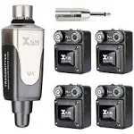 Xvive U4R4 Wireless In-Ear Monitor System 1 Transmitter and 4 Beltpack Receiver Personal IEM for Studio, Band Rehearsal,Live Performance,Camera Record