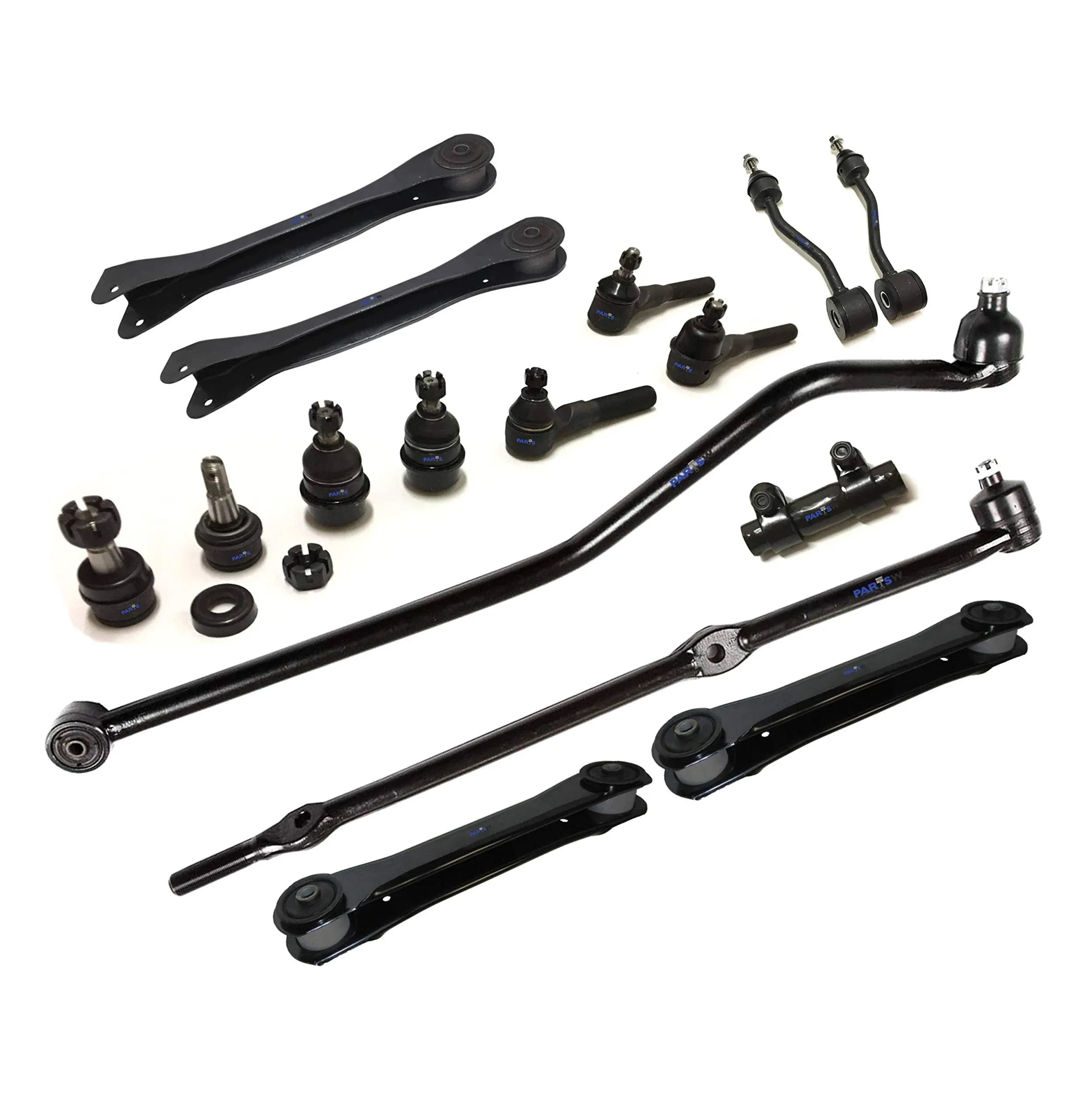 16 New Pc New Suspension Kit for Jeep Wrangler 1997-2006 Control Arms Tie Rods