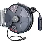 VEVOR Retractable Extension Cord Reel in Black | DYXYCXP15M0000001V1