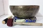 12" Om Mane Padme Hum Mantra Carved Singing Bowl for Meditation, Healing & Music Therapy - Tibetan Handmade Bowls From Nepal