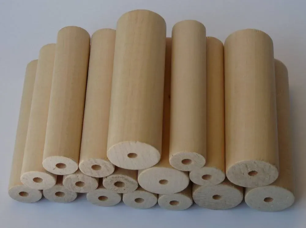 Wooden Dowels, Basswood 24pcs, Ideal for PLAYmake 4in1 Workshop or UNIMAT 1 Basic, Untreated Natural Wood, Ready to use for woodlathe