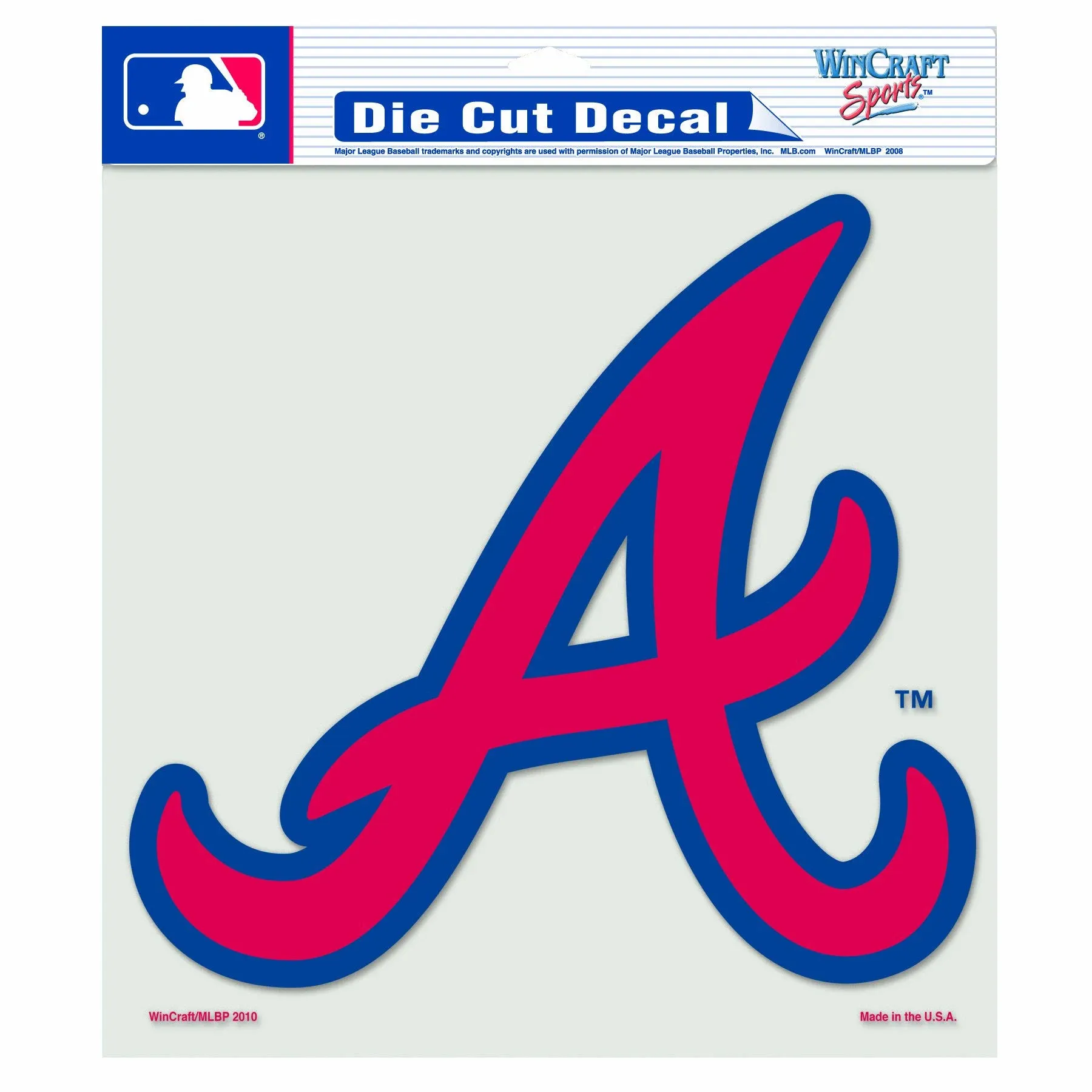 WinCraft MLB Atlanta Braves Diecut Colored Decal, 8" x 8"