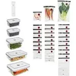 Zwilling Fresh & Save 32-pc Vacuum Sealer Machine Set, Sous Vide Bags, Meal prep, Airtight Food Storage Containers Glass