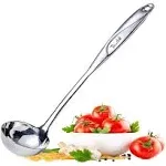 High Grade Kitchen Ladle, Soup Ladle,Cooking Ladle for Soup,Heat-proof Design of Hollow Handle,Stainless Steel Ladle for Cooking（4ouce/13.5 Inch)