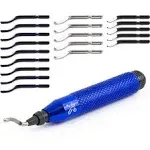 BroadBasic - Deburring Tool Kit with 20 High-Speed-Steel Blades | Edge Burr Remove for Metal, PVC Plumbing Pipe, 3D Printing, Plastic, Copper, Resin