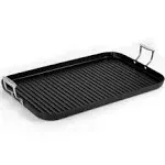 Nutrichef Hard-Anodized Nonstick Grill & Griddle Double Burner