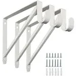 Heavy Duty Closet Shelf and Rod Brackets (White, 3 Pack)