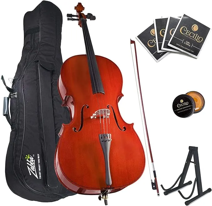 Cecilio - Full Size Cellos for Kids & Adults with Bow, Case and Stringsac