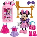 Disney Junior Minnie Mouse Fabulous Fashion Ballerina Doll, 13-piece Doll and Accessories Set, Pink, Kids Toys for Ages 3 up