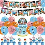 The Amazing World of Gumball Party Supplies,Birthday Party Decorations for Gumball for Kids with Happy Birthday Banner,Cake Topper ,Balloons for