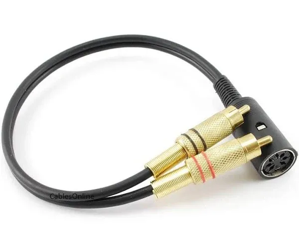 1ft Din-7/8 Female to 2-RCA Male BO, Naim, Quad Audio Adapter