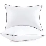 Homemate Bed Pillows for Sleeping - Queen Size(20"x28") Set of 4 Pillows Allergy Friendly Microfiber Shell Fluffy Down Alternative Filling Breathable Pillow Suitable Back Stomach or Side Sleepers