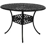 Sunnydaze Decor Crossweave Cast Aluminum Patio Dining Table