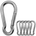 Outmate Marine Grade 316 Stainless Steel Carabiners Heavy Duty, Durable & Rust-Free Clips for Gym, Swing, Dog Leashes, Hammocks, Keychains, and More