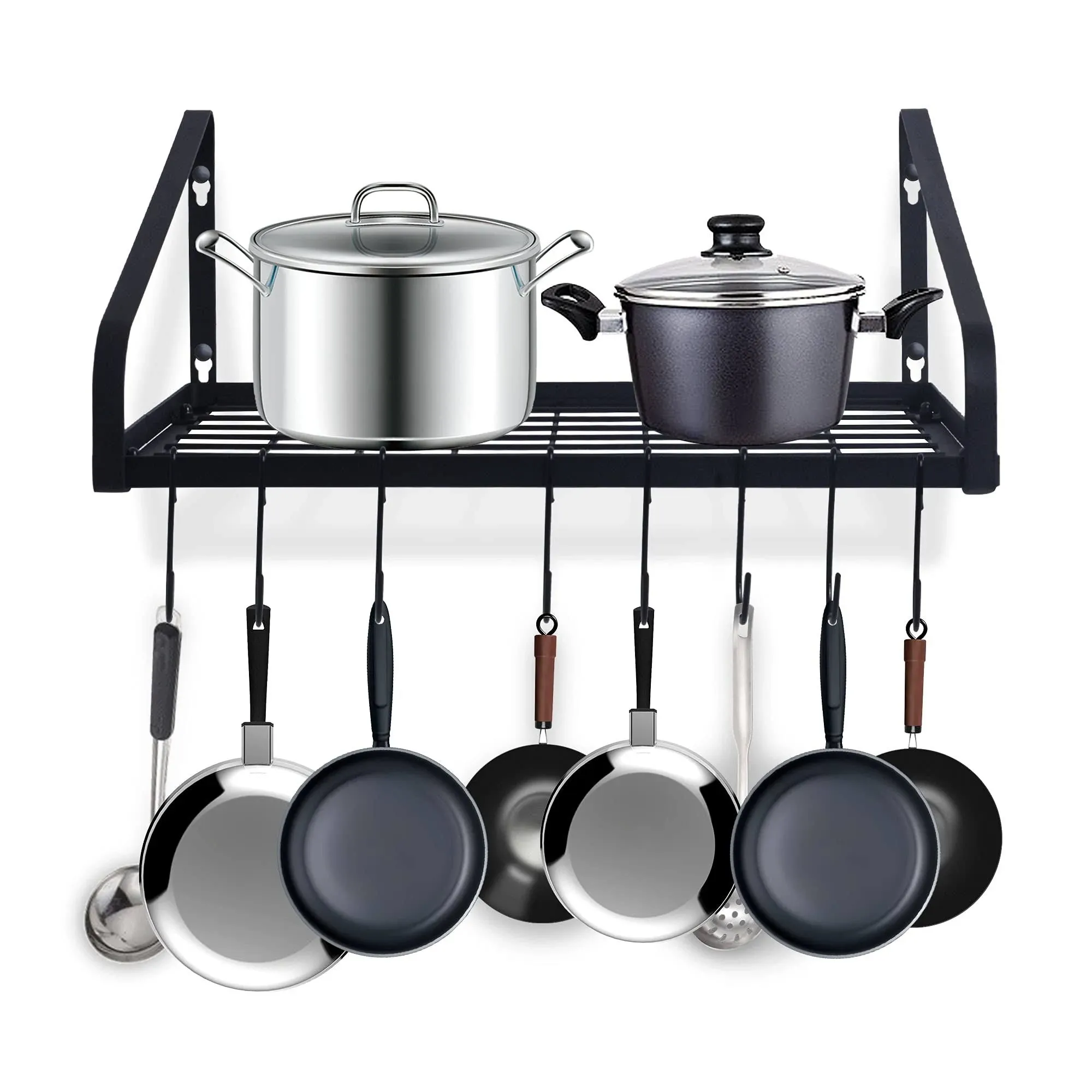 Pot and Pan Rack Organizer Hanger Storage Wall Holder Kitchen Cookware Hanging