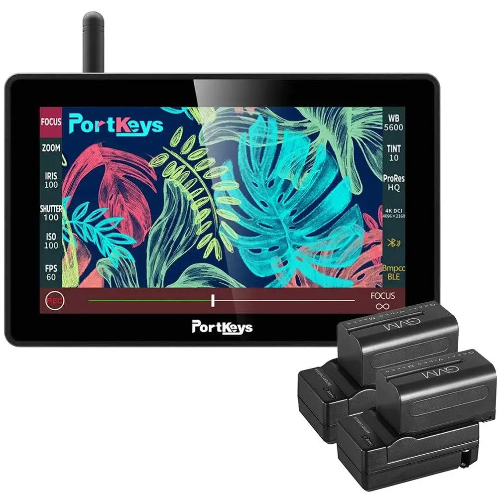 Portkeys BM5 IV Camera Control Field Monitor 5.5" 2000nit Dual Screen Touch Focus Camcorder Monitor Wired Control for Sony Canon RED ARRI ZCAM Nikon BMPCC, Aluminum Housing Manual Log Mode