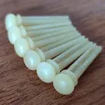 Acoustic Guitar Bridge Pins, Pin Remover Set, Pure Bone, Unbleached, Standard Size, Vintage Style