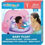 SwimSchool Infant Baby Pool Floats, Free Swimming, Super Buoyant – Ages 6-24 Months – Multiple Colors/Styles – Adjustable Canopies and Seats, Splash & Play Baby Floaties