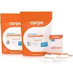 Carpe On-the-Go Antiperspirant Underarm Wipes (Pack of 2 Boxes) for Sweat Blocking, Deodorizing, and Cleansing When You're On the Move - 30 Residue Free, Individually Wrapped Wipes