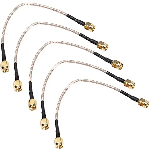 SMA Cable 5-Pack 6 inch SMA Male to Male Cable RG316 Antenna Extender Jumper