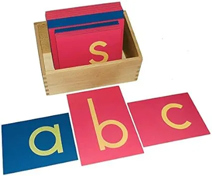 Montessori Lower Case Sandpaper Letters w/Box