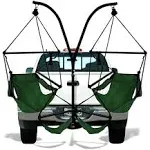 Trailer Hitch Stand And 2 Green Hammaka Chairs Combo - Alum