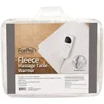 ForPro Professional Collection Fleece Massage Table Warmer, Extra Large 31" x 72" Heating Pad with 9 Heat Settings, Rapid Warming, LED Controller, 6' Detachable Power Cord