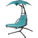 Best Choice Products Hanging Chaise Lounger Air Porch Swing Hammock Chair 