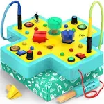 Jumble Dream Montessori Busy Board for Toddlers 16 Switchboard Montessori Toys for Toddlers Wooden Activity Board Sensory Toys for Autism & Adhd 1 2