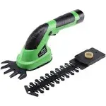 Lichamp 2-in-1 Electric Hand Held Grass Shear Hedge Trimmer Shrubbery Clipper Cordless Battery Powered Rechargeable for Garden and Lawn Cgs-7201