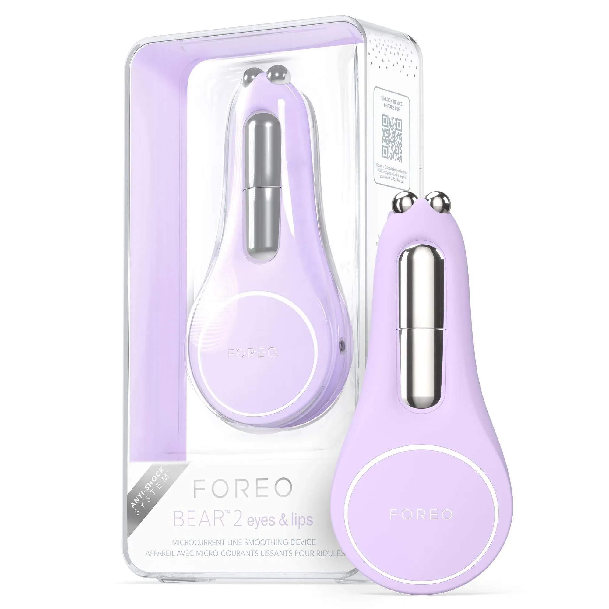 FOREO Bear 2 Eyes & Lips - Microcurrent Line Smoothing Instant Face Lift - - Eye Care Device - Brow Lift - Dark Circles Under Eye Treatment & Lip Plumper Device - Firming Beauty Products