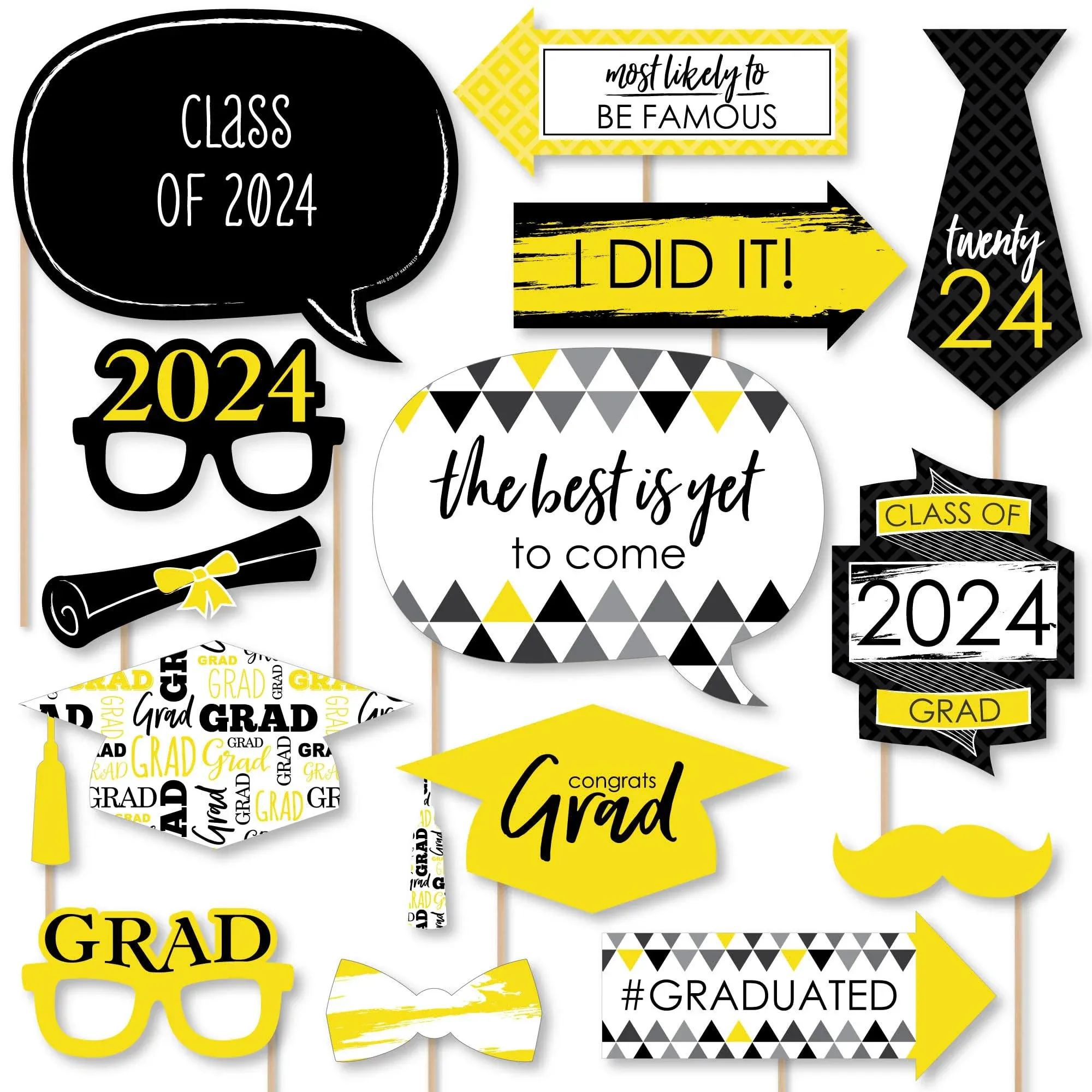 Yellow Grad - Best Is Yet to Come - Yellow 2019 Graduation Party Photo Booth ...