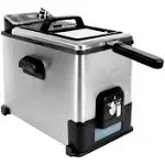 Kalorik Pro 4.2 Quart Triple-Basket Deep Fryer with Oil Filtration