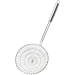 Best Utensils Asian Kitchen Stainless Steel Spider Strainer Professional Wire Skimmer with Spiral Mesh (7-Inch Strainer Basket)