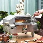 Razorri Comodo Outdoor Gas Pizza Oven Stainless Steel, 2-in-1 Portable