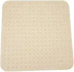 ENKOSI Extra Large Shower Mat Non Slip - 47 x 32 inch - XL Bathroom Shower Mat - Large Shower Matts for Shower Stall Floors - Secure Suction Cups and Drain Holes (47x32 Beige)