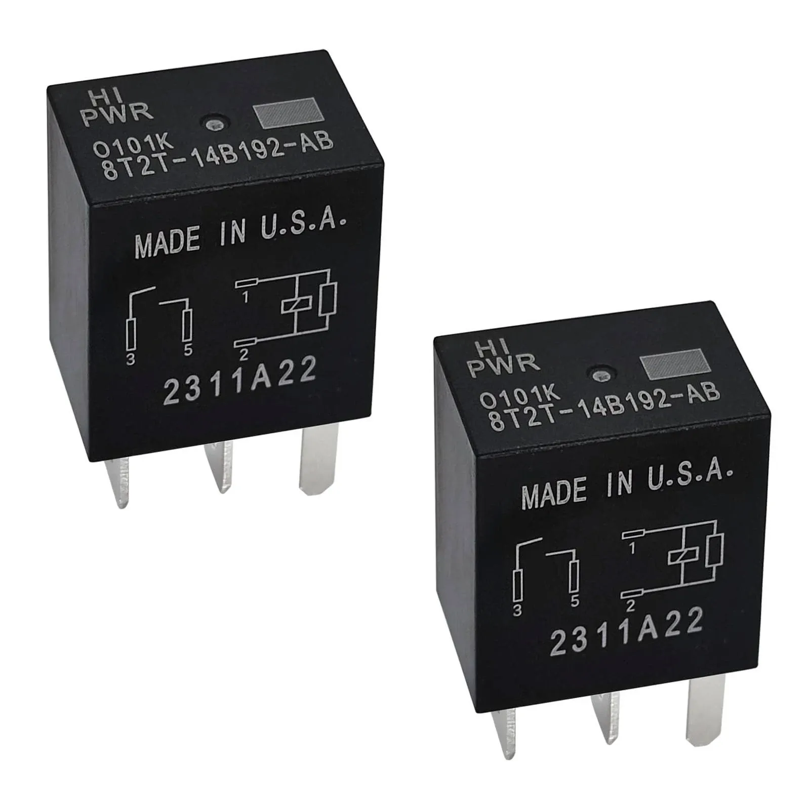 8T2T-14B192-AB 12VDC FoMoCo Automotive Relay  4 Pins x 2PCS NEW