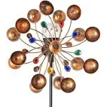 SteadyDoggie Sports & Outdoors Solar Wind Spinner 75in Jewel Cup Multi-Color LED