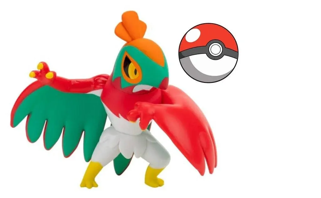 Pokemon Clip N Go Battle Feature Figure Multi-Pack Action Ready Pack Plus Sticker (Hawlucha)