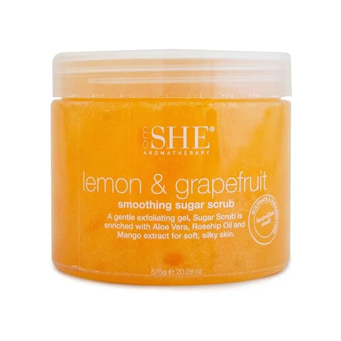 OM SHE Aromatherapy Lemon & Grapefruit Sugar Scrub